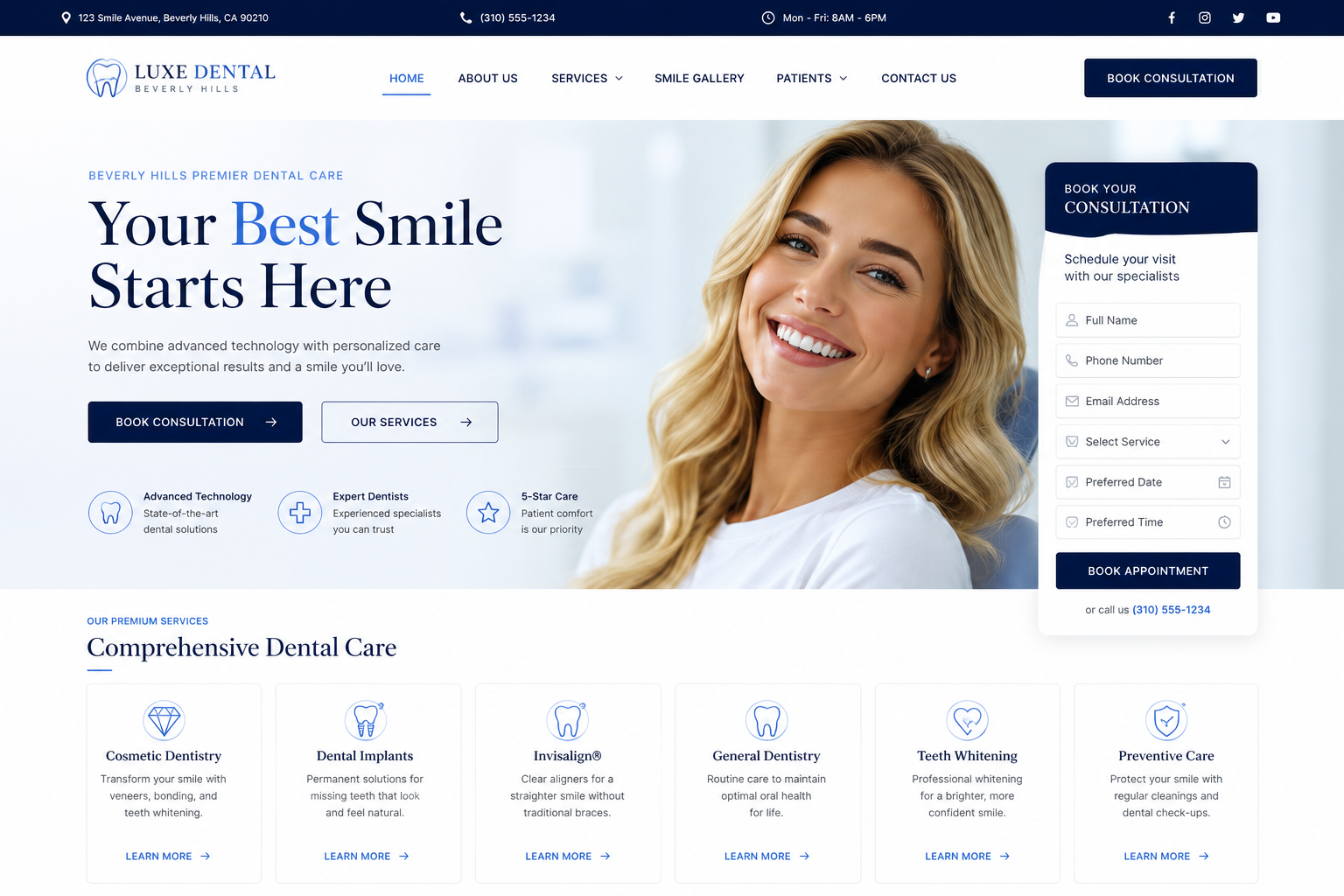 Dental Clinic Website After