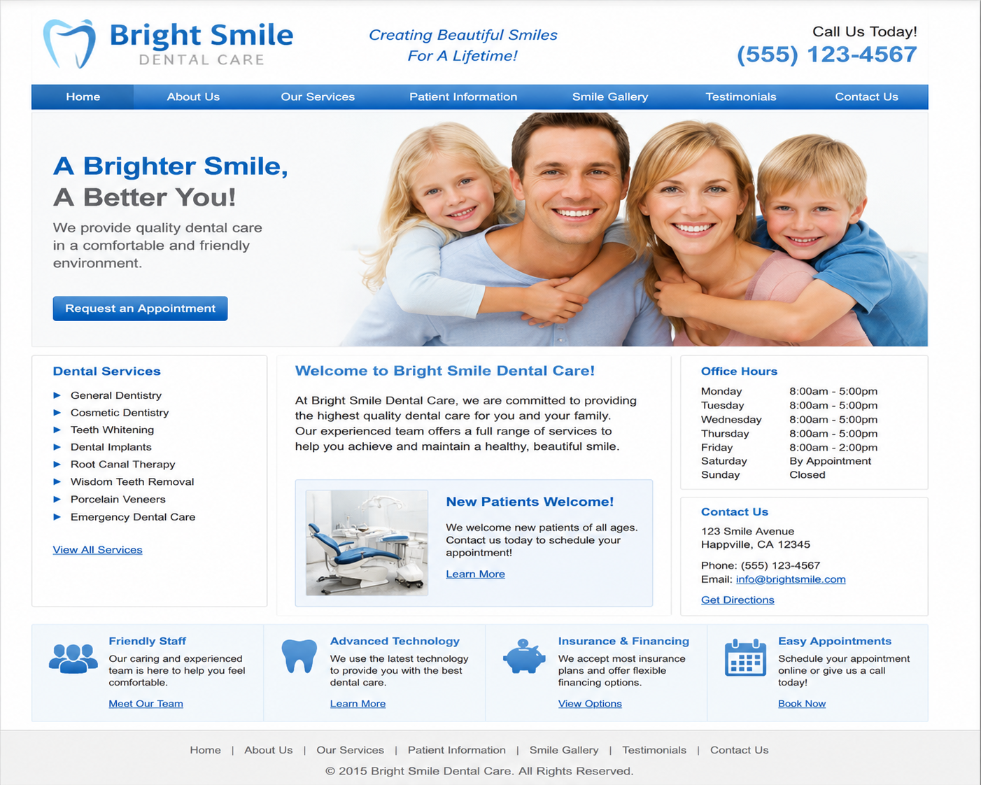 Dental Clinic Website Before