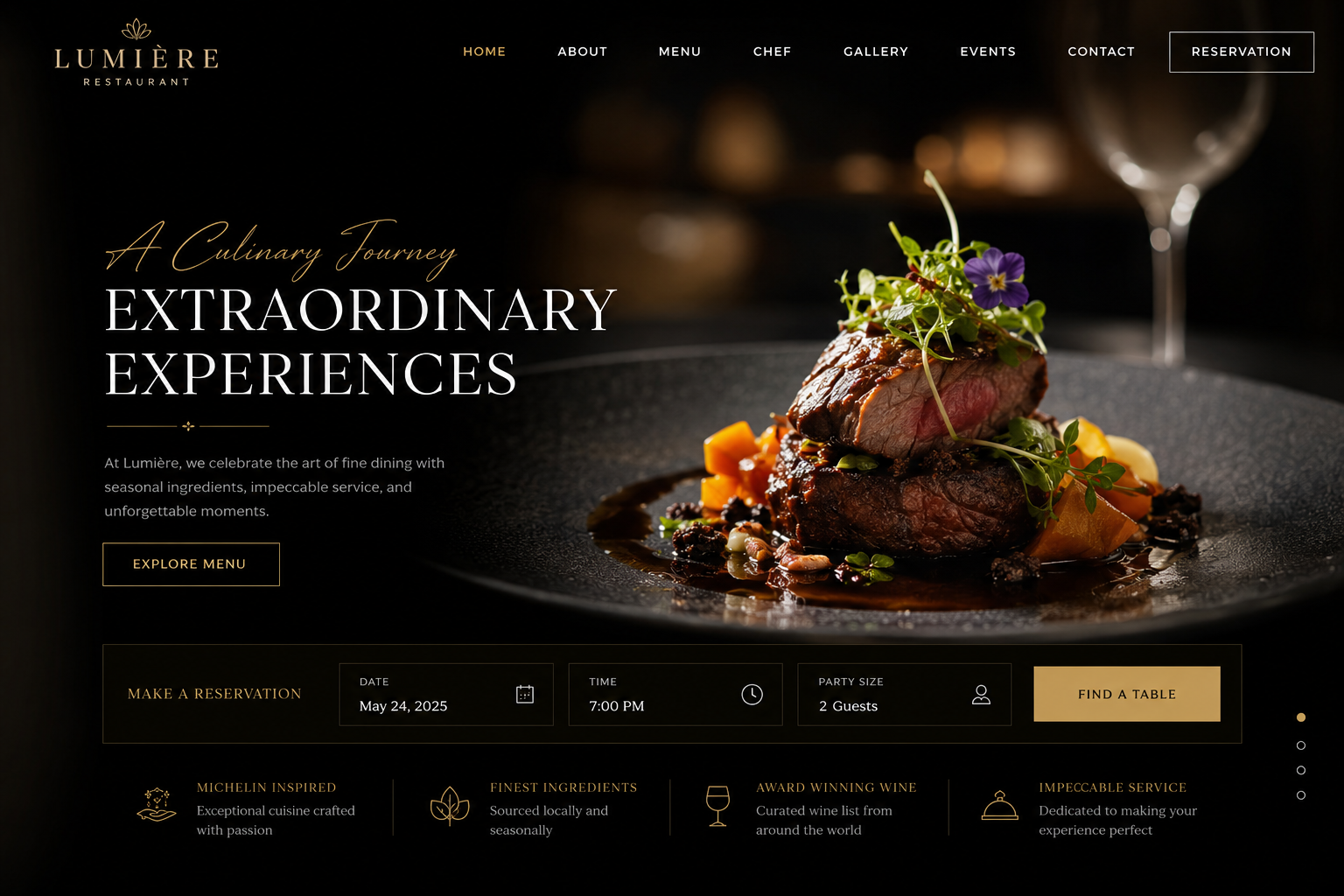 Restaurant Website After
